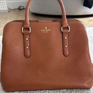 Kate Spade Brown Satchel Pebbled Leather